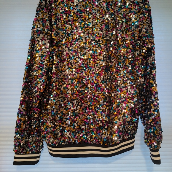 Sequin Bomber Jacket - Picture 2 of 4